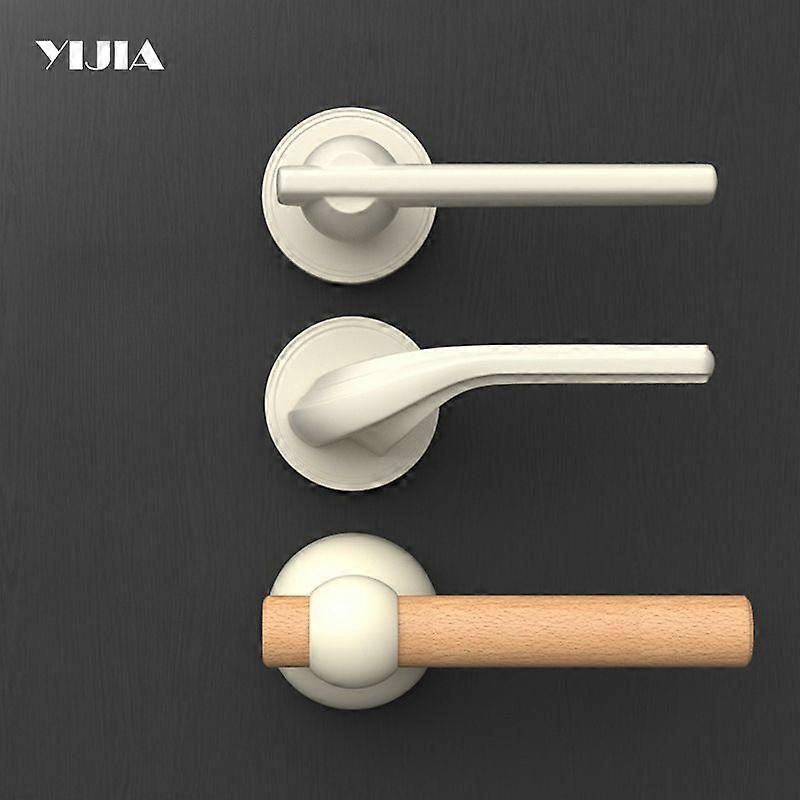 Universal bedroom bathroom solid wood door lock handle