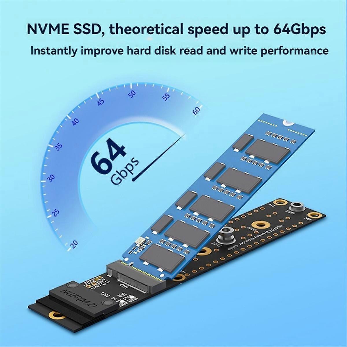 M.2 SSD Extension Cable M.2(NGFF) Key M NVMe Extension Cable Extender