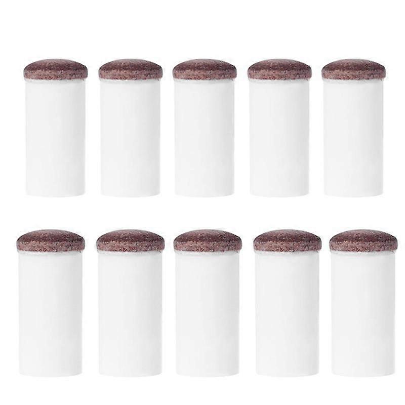 10 Pcs Slip-on Pool Cue Tips Nylon Snooker Cue Ferrule 13mm