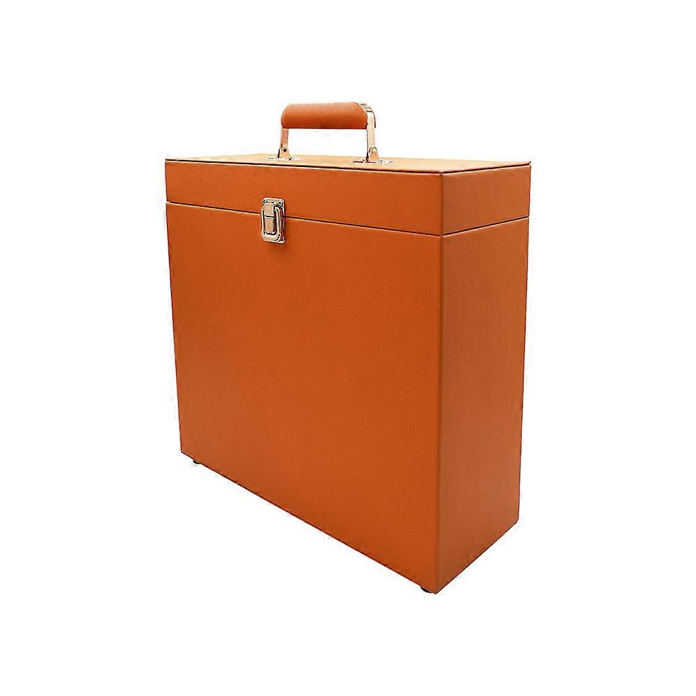 Vinyl Record Storage Box Portable Vinyl Record Storage and Carrying Case with Lids and Handle Dustproof Moisture-proof Fits All Standard Records 33 1