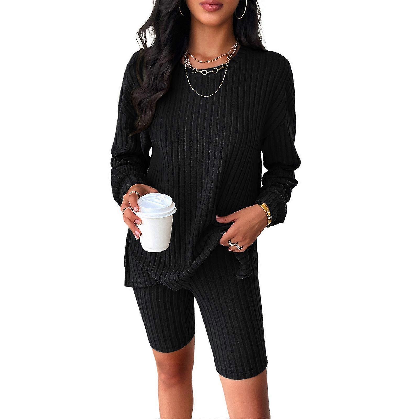 Femmes Tricot côtelé pièces Automne Tenues à manches longues