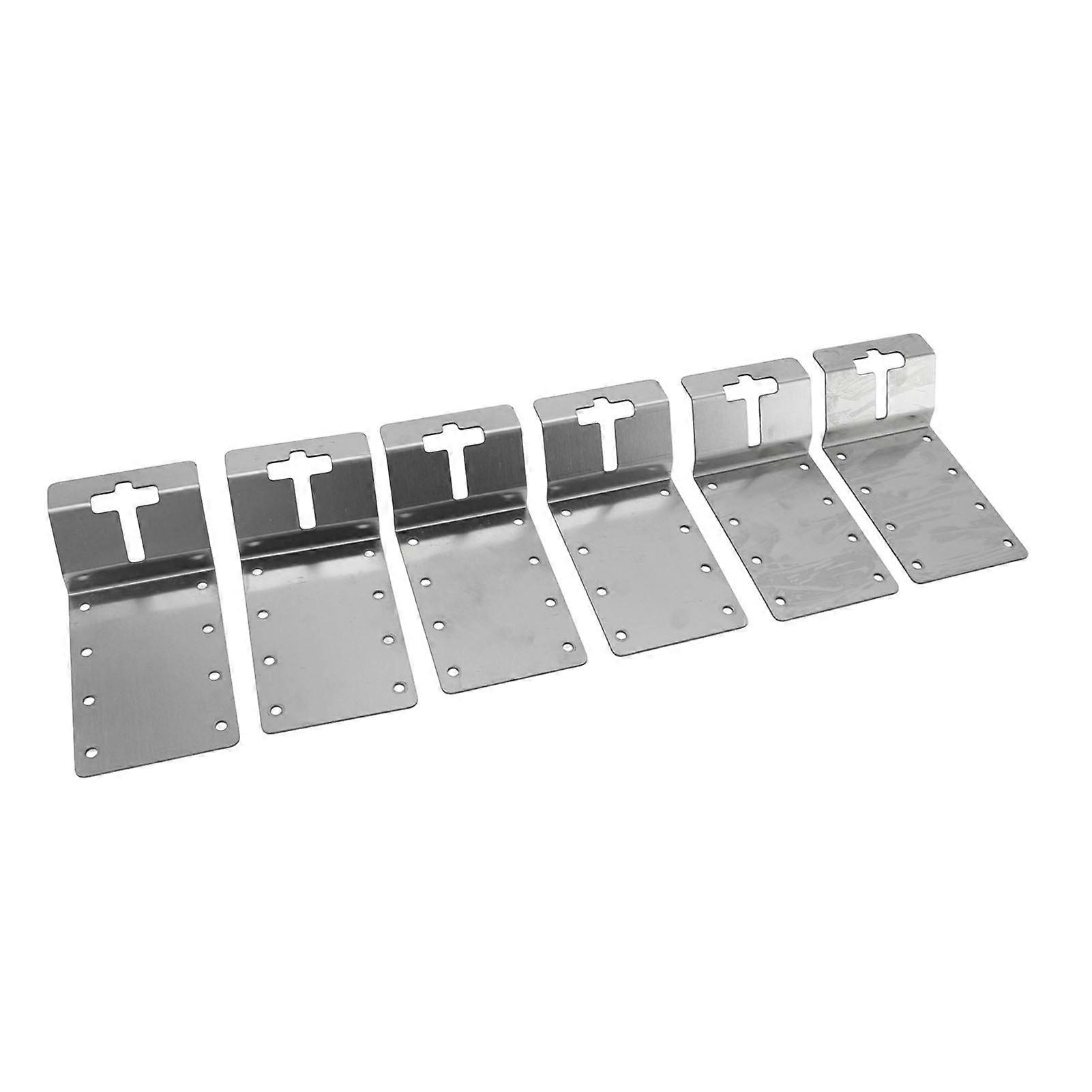 6PCS T Post Bracket 3 Inch Heavy Duty Carbon Steel Vertical Mounting T Post Corner Brace Target Hanger for Fence Posting Signs Bird House Mailbox