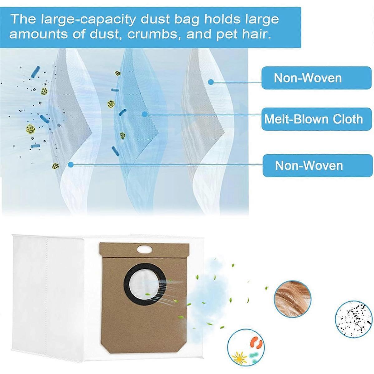 KEEPOW 6 Sacchetti Polvere Per Eufy L60 / L60 SES / L50 - 2.5L, Filtrazione 99.9%, Durata 60 Giorni