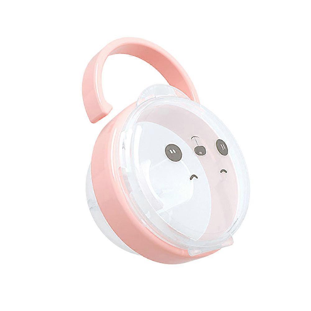 PP Pacifier Storage Box Baby Dust-proof Box Portable Pacifier Storage Box Pink