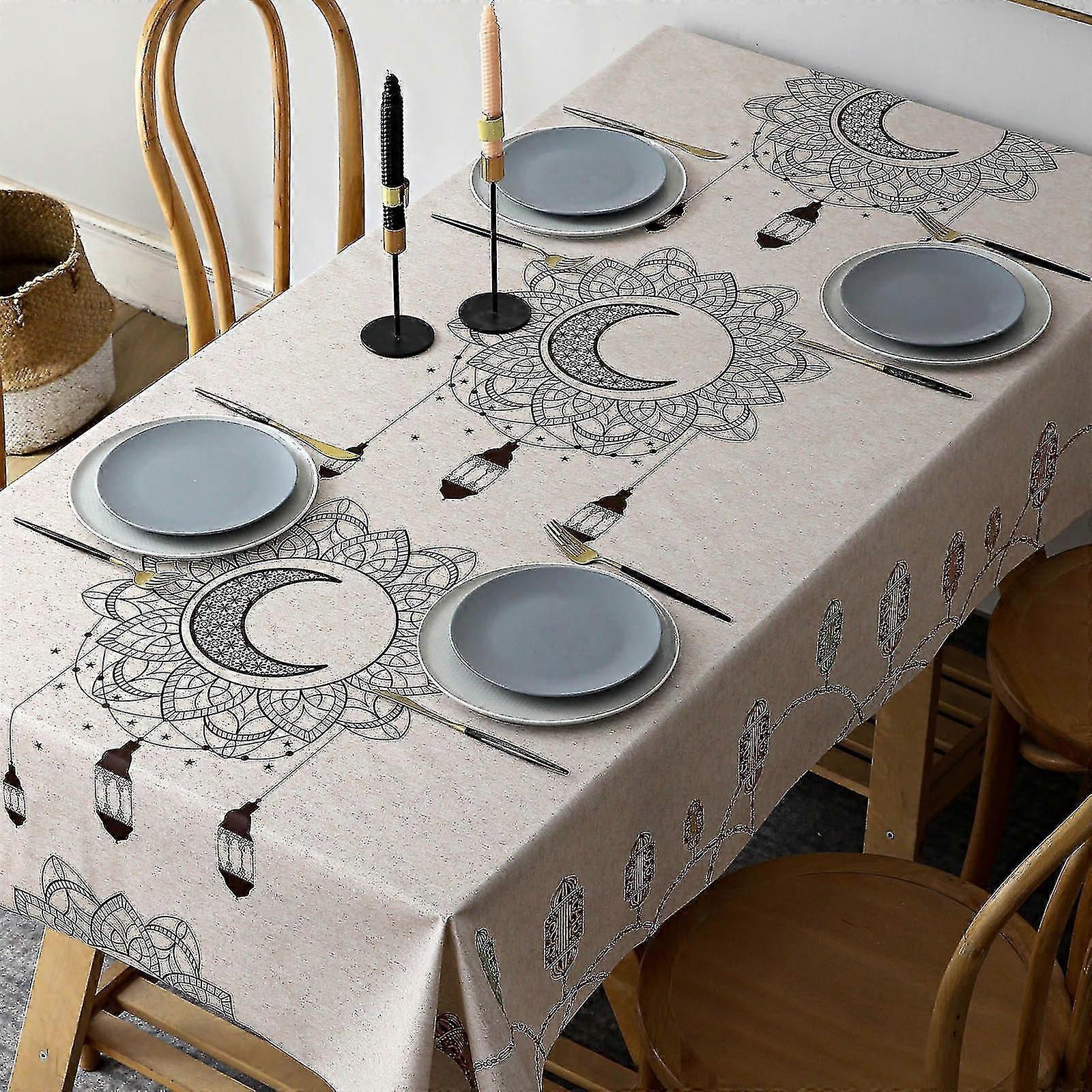 Coated Rectangular Tablecloth, Waterproof Household Tablecloth, Pvc Tablecloth, Easy Care Tablecloth, Used For Picnic Garden Table And Kitchen Ta