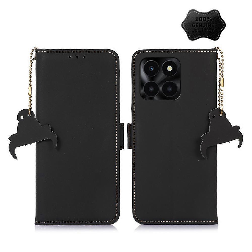 For Honor X6a Leather Magnetic RFID Leather Phone Case