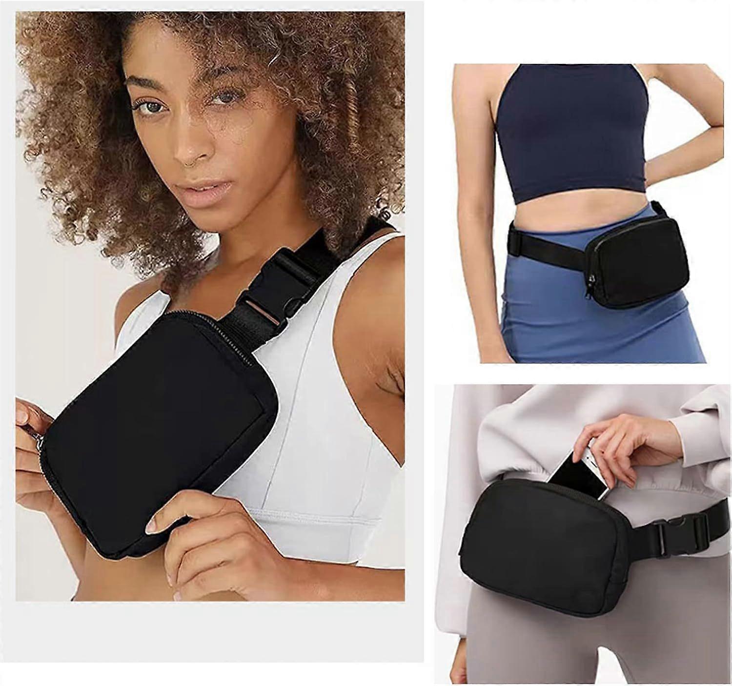 Running fanny pack with adjustable shoulder strap