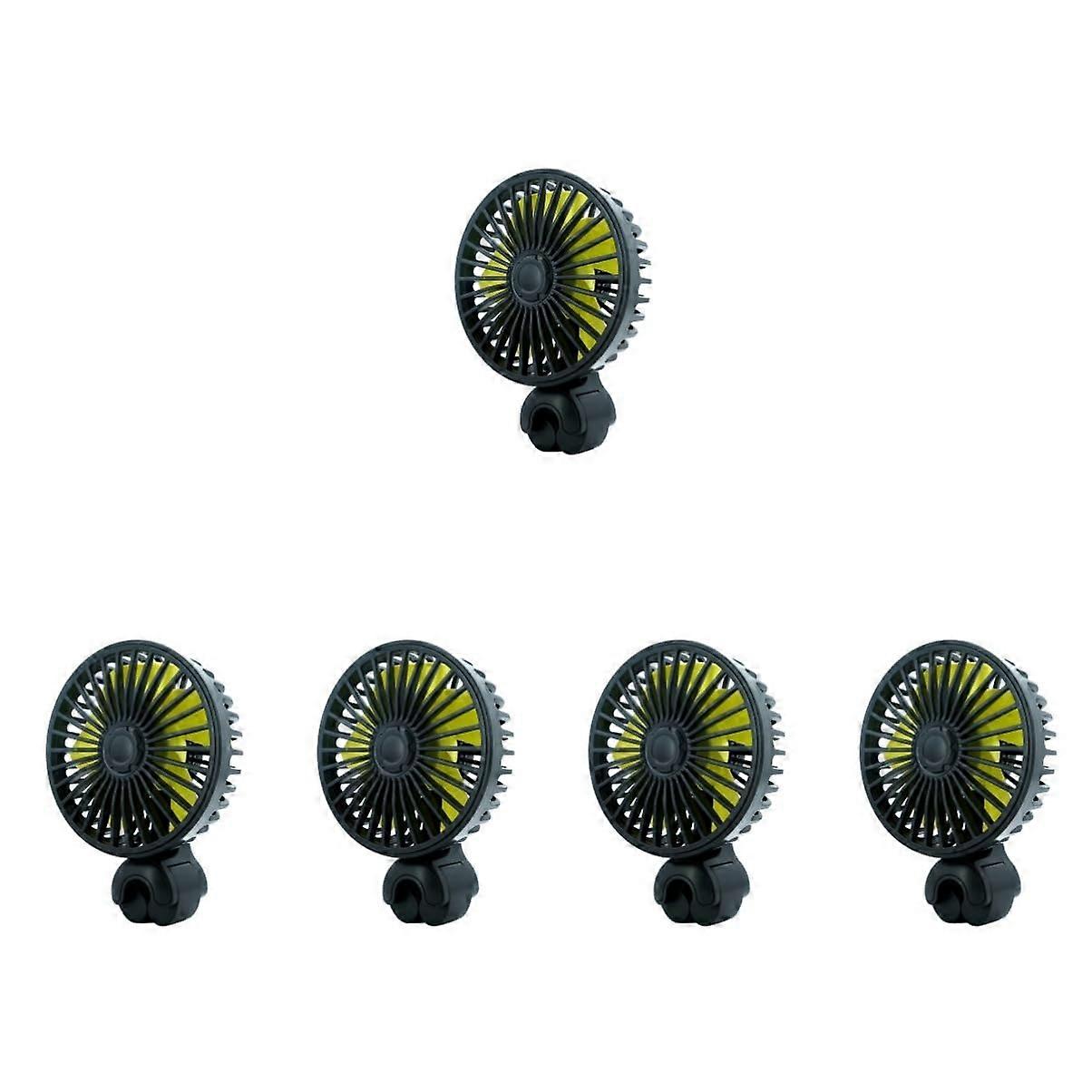 5pcs Car Fans for Rear Seat powered Fan 3speed Air Conditioner for Car Easy Installati