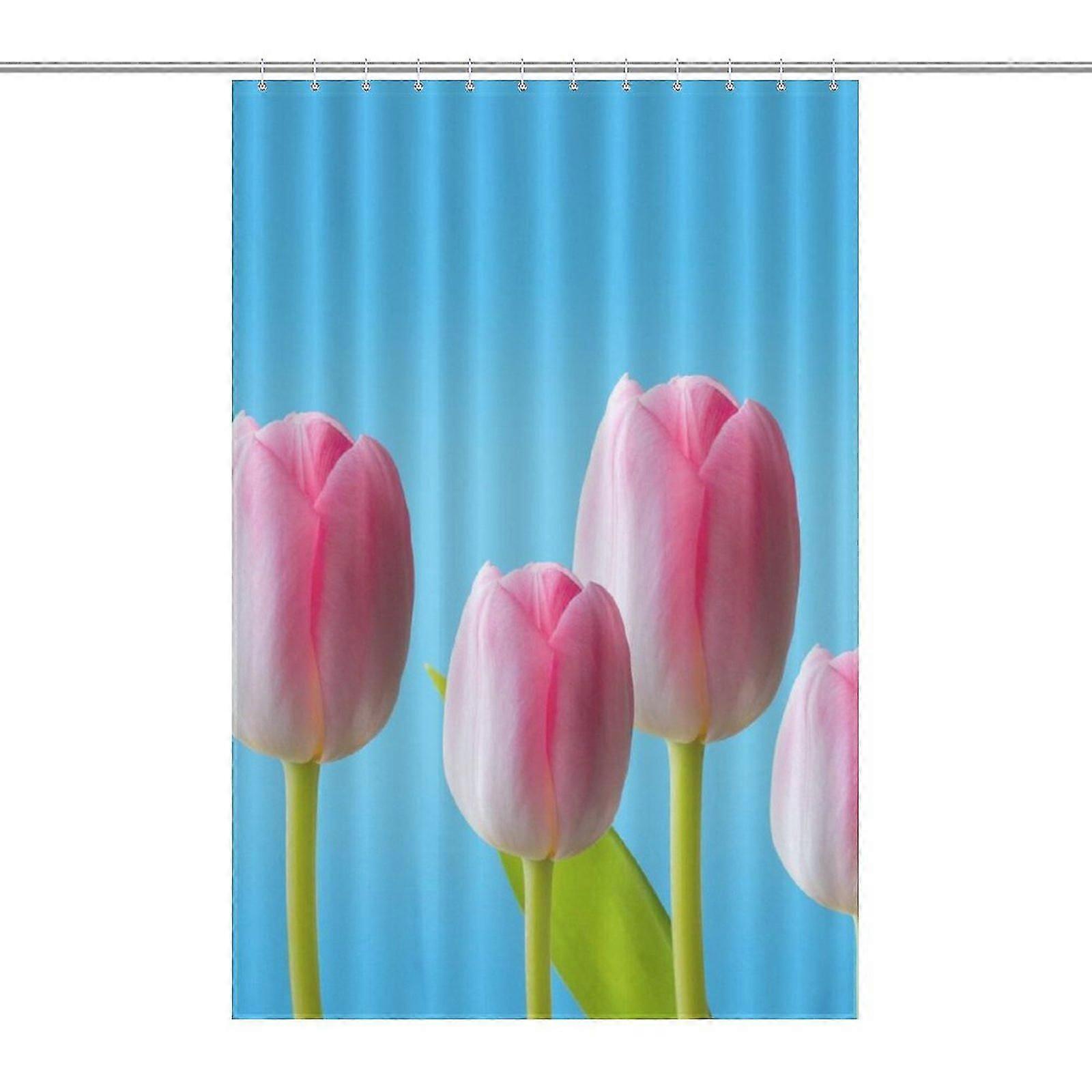 Tulpanblomma tryckt duschdraperi