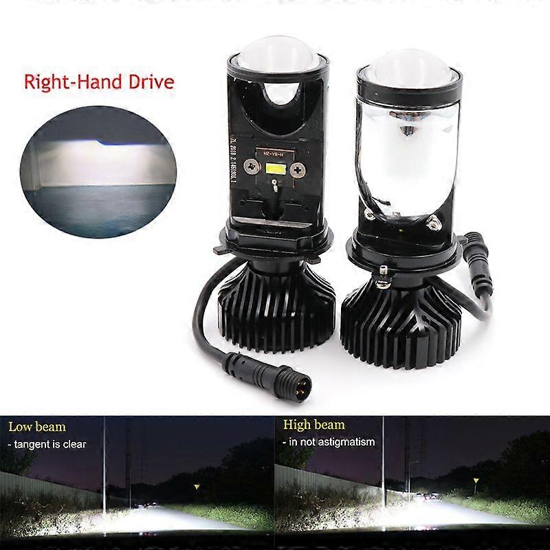 12V 20000LM Canbus 90W Lamp H4 LED Mini Projector Lens Automobles Bulb Conversion Kit Hi/Lo Beam Car Headlight