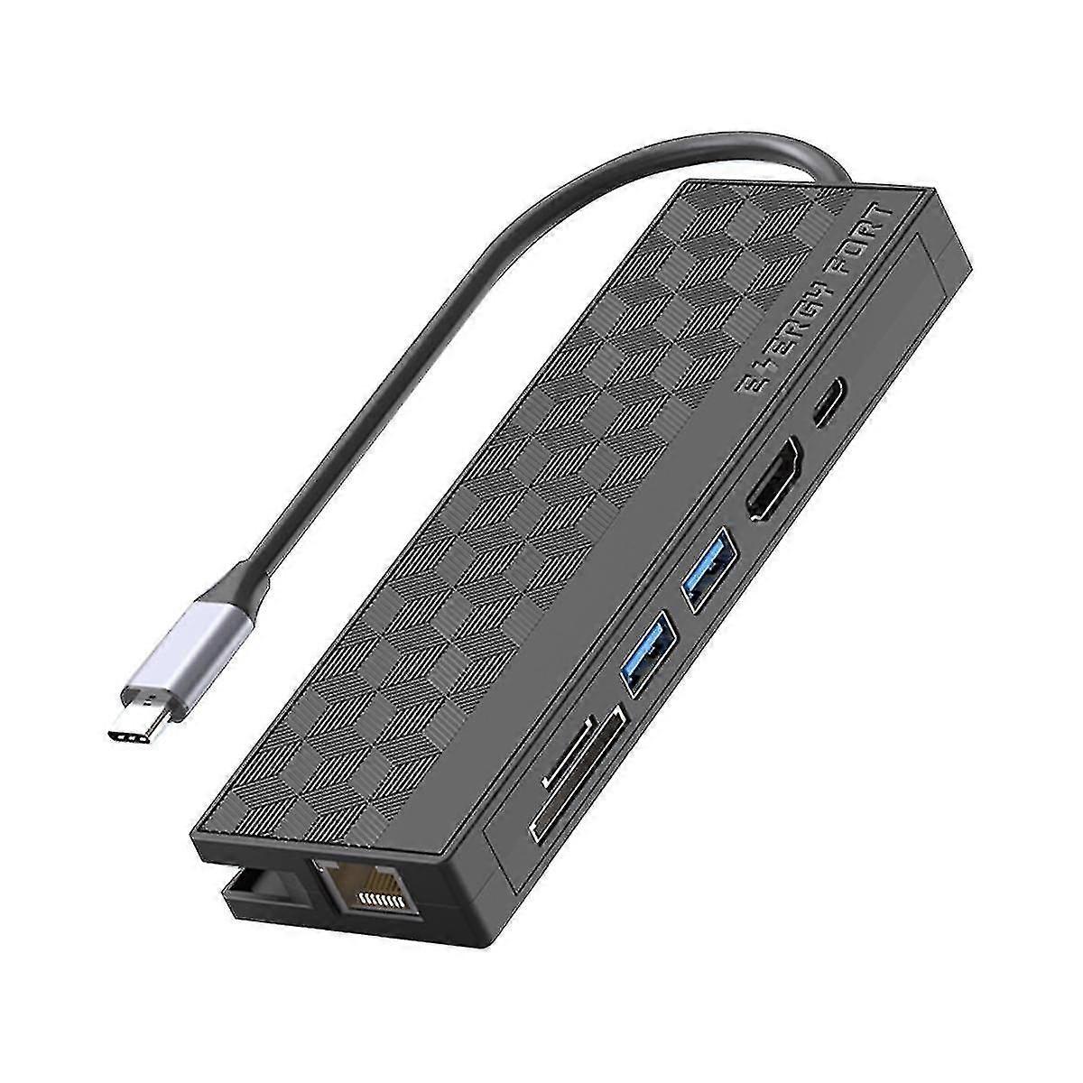 7in1 Usb 3.0 Dock Station Usb C Hub 5gpbs High Speed 1000mbps Ethernet Rj45 Gigabit 4k Otg Adapter