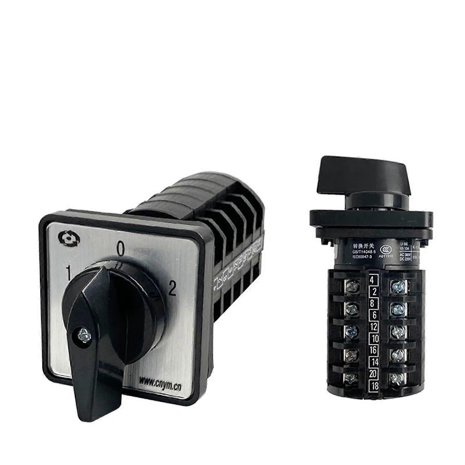 LW8-10/5(01) Rotary Cam Switch, 380V 10A, 5-Level 3-Position, Silver Contact, Dual Power Supply Control Circuit, Universal Conversion