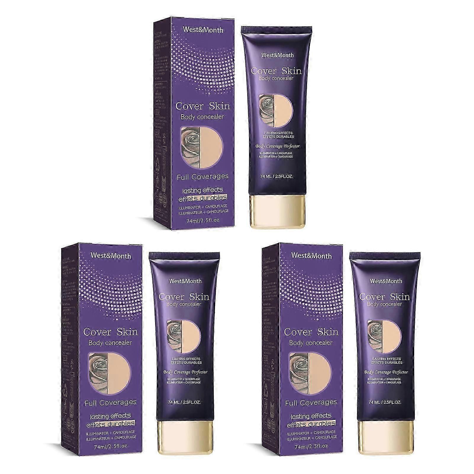 3pcs Body Coverage Perfector Natural Glow Leg And Body Makeup Concealer with Waterproof Lasting Effect