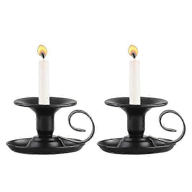 Creative retro metal plating candle holder 2 pcs