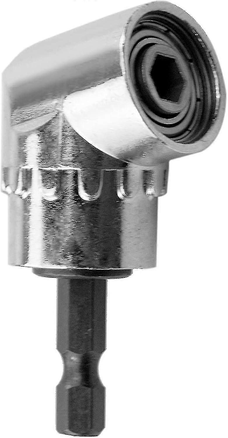 Rotary Right Angle Drill Bit Adapter Screwdriver Bit Attachment (silver) (1pcs)