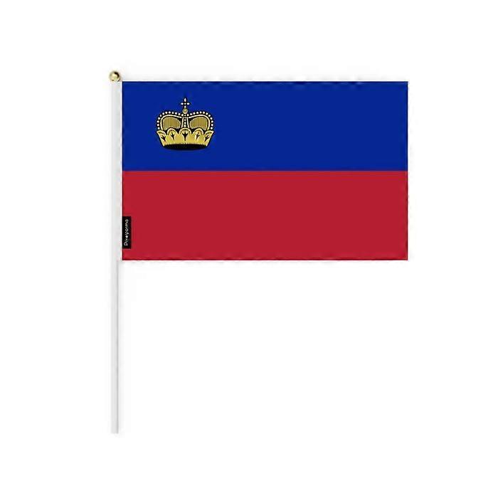 Miniature Flag - Liechtenstein - 14 x 21 cm - Pack of 100 - Polyester - Lightweight and durable