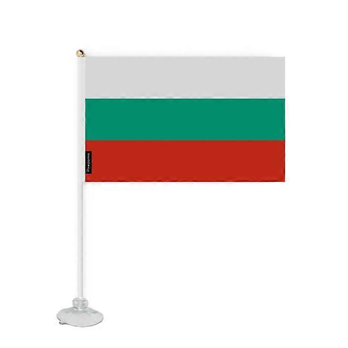 Flag - Bulgaria - Mini Suction Cup Flag - 20 x 30 cm - Polyester - Double-Sided Print