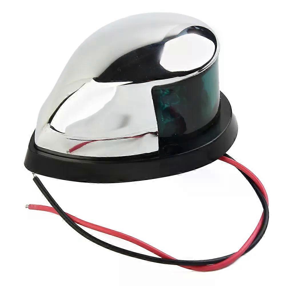 Bow LED Navigation Sailing Light Marine ABS Easy To Install Bow 12V LED Light Navigation Boat Plastic Red+Green W/Chrome Housing