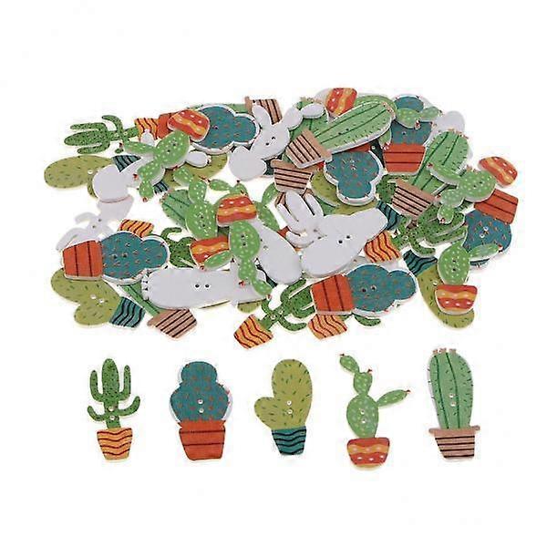 4x 50pcs 2 Holes Decorative Buttons