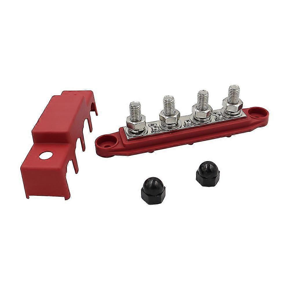 4 Stud Power Distribution Block Marine Bus Bar Battery Terminal Distribution Block