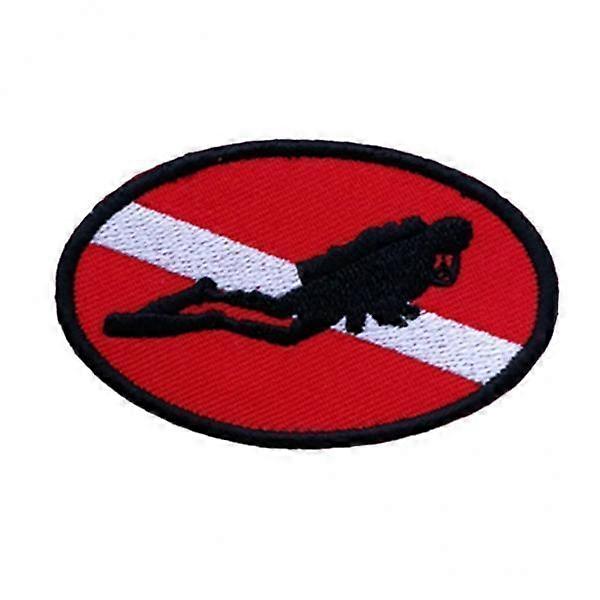 8x Ellipse Patch Embroidered Patch Iron on Sew on Diving PADI