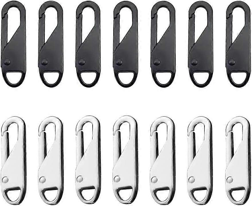 Zipper Pull, 14 Pcs Replacement Zipper, Metal Zipper Pull, Removable Zipper Pull, Replacement Zip Tabs, for Backpack, Clothes, Jeans, Boots