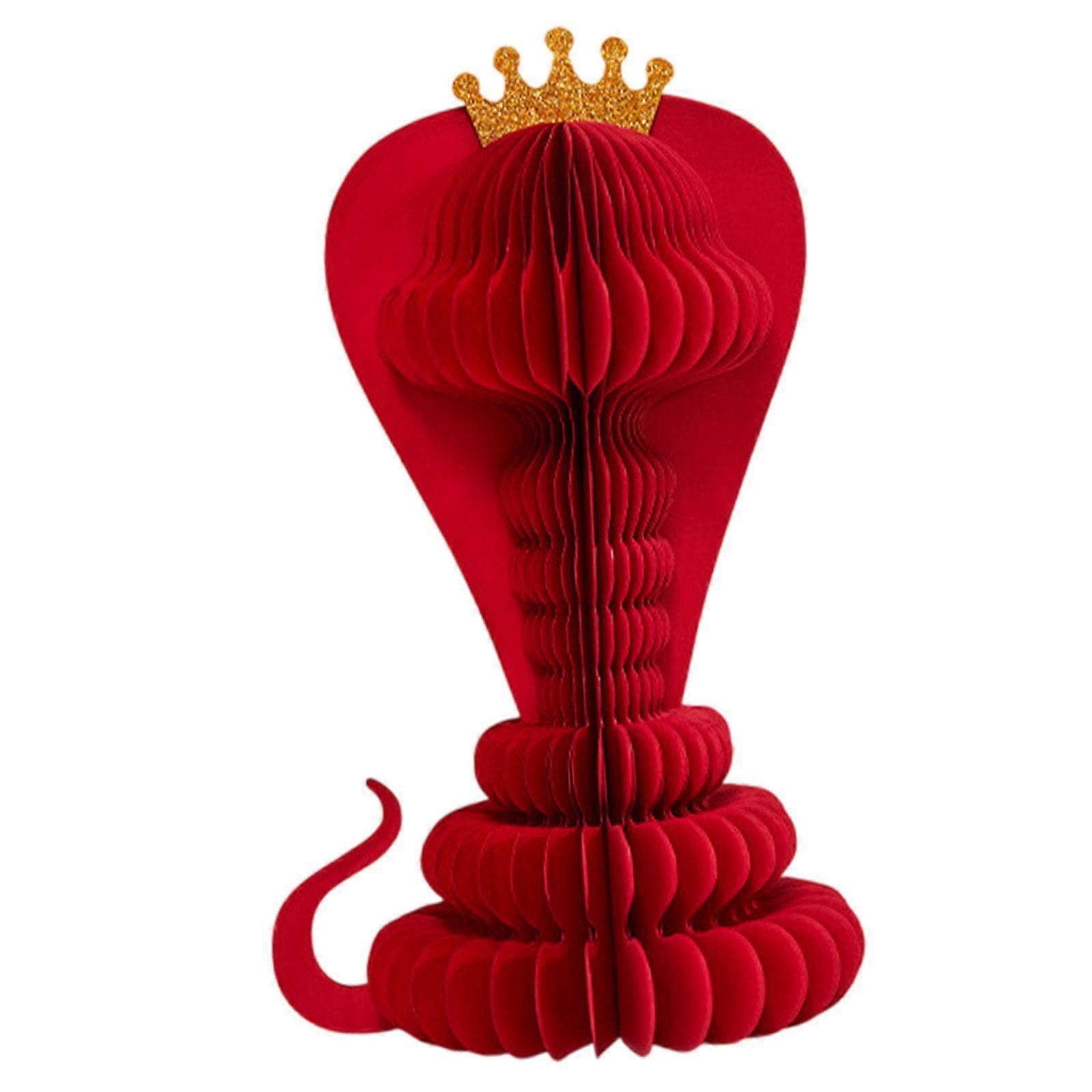 2025 Chinese New Year Red Origami Snake Craft Desktop Snake Ornament Bedside