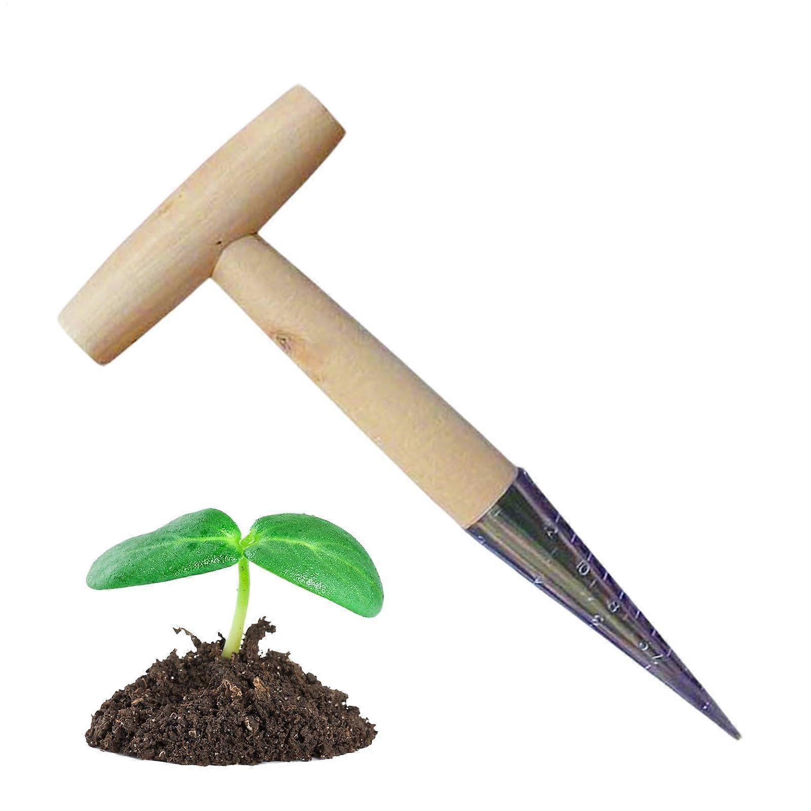 Hole Bigger Dibble Tool - Seedling Planting Tool, T-Type Hole Punch For Tomatoes, Cucumbers, Carrots Backyard/Greenhouse