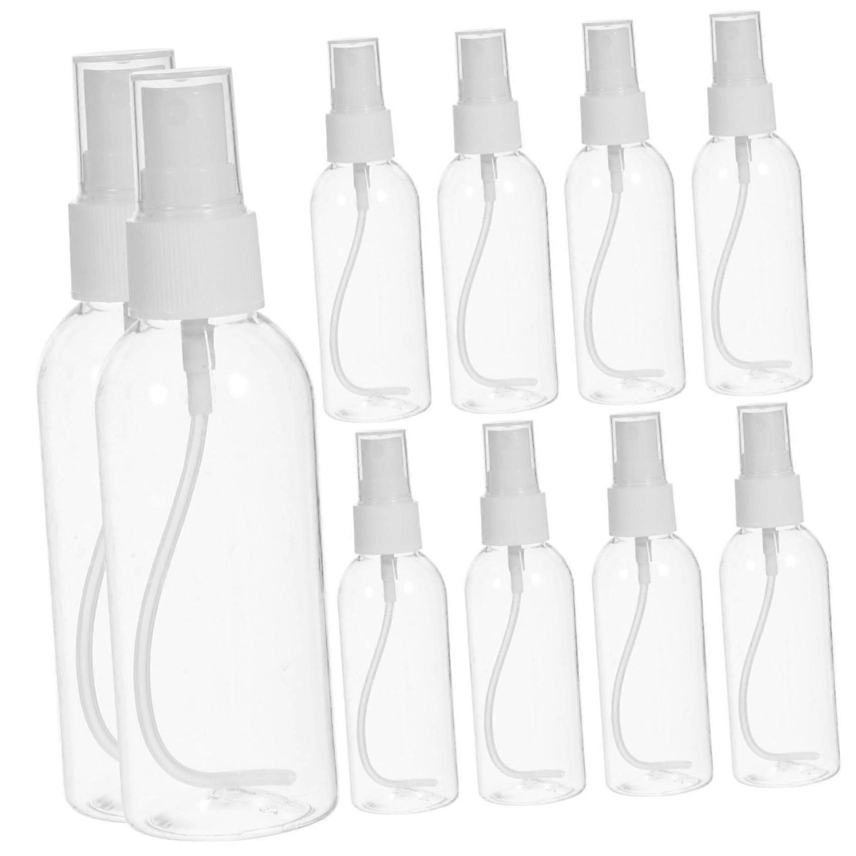 12 Pack Spray Pump Bottles, Clear Travel Cosmetic Containers, Mini Spray Bottles for Makeup, Empty 100ml Bottles