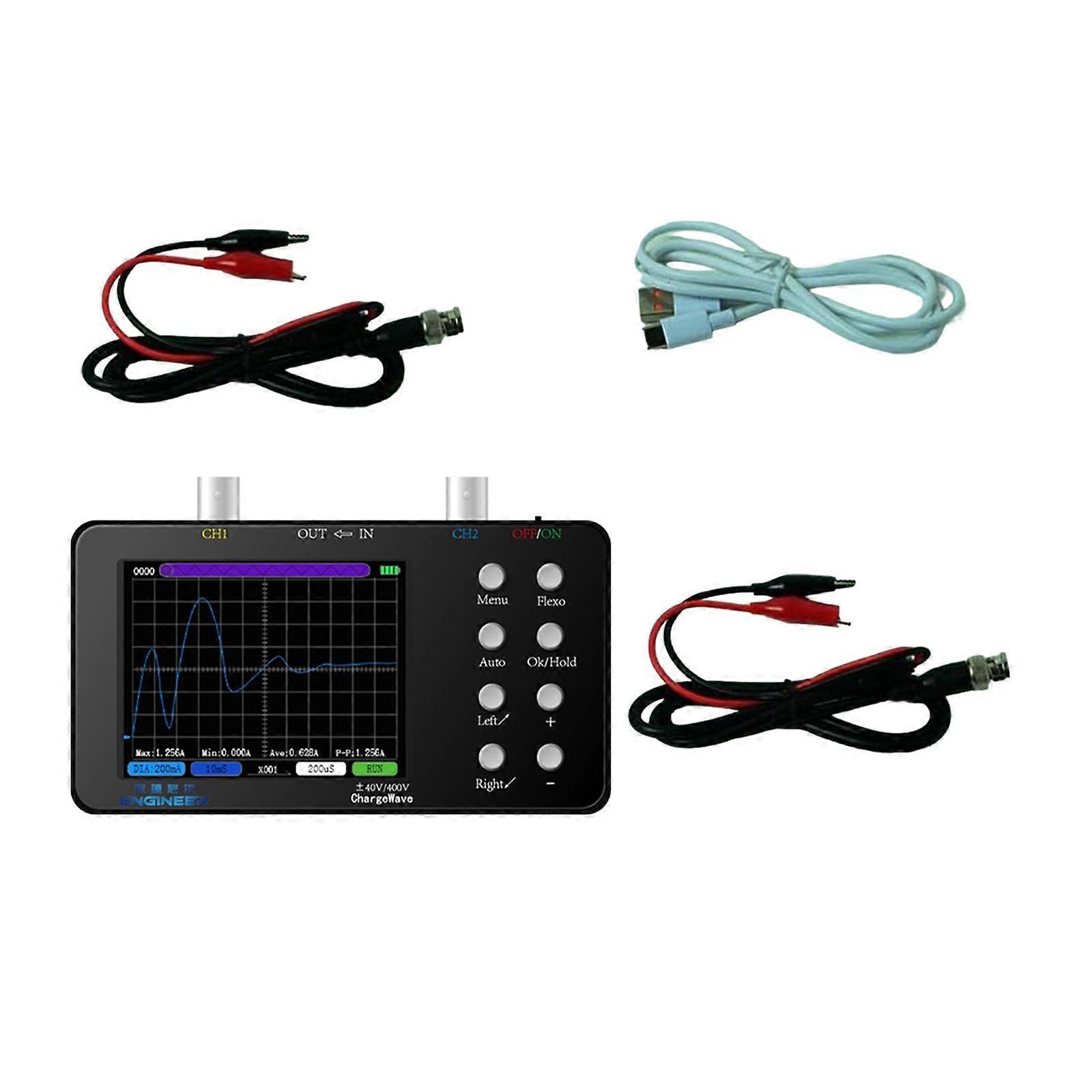 Small Digital Oscilloscope Automatic 10MHz 3.2inch Screen Multifunction 50M