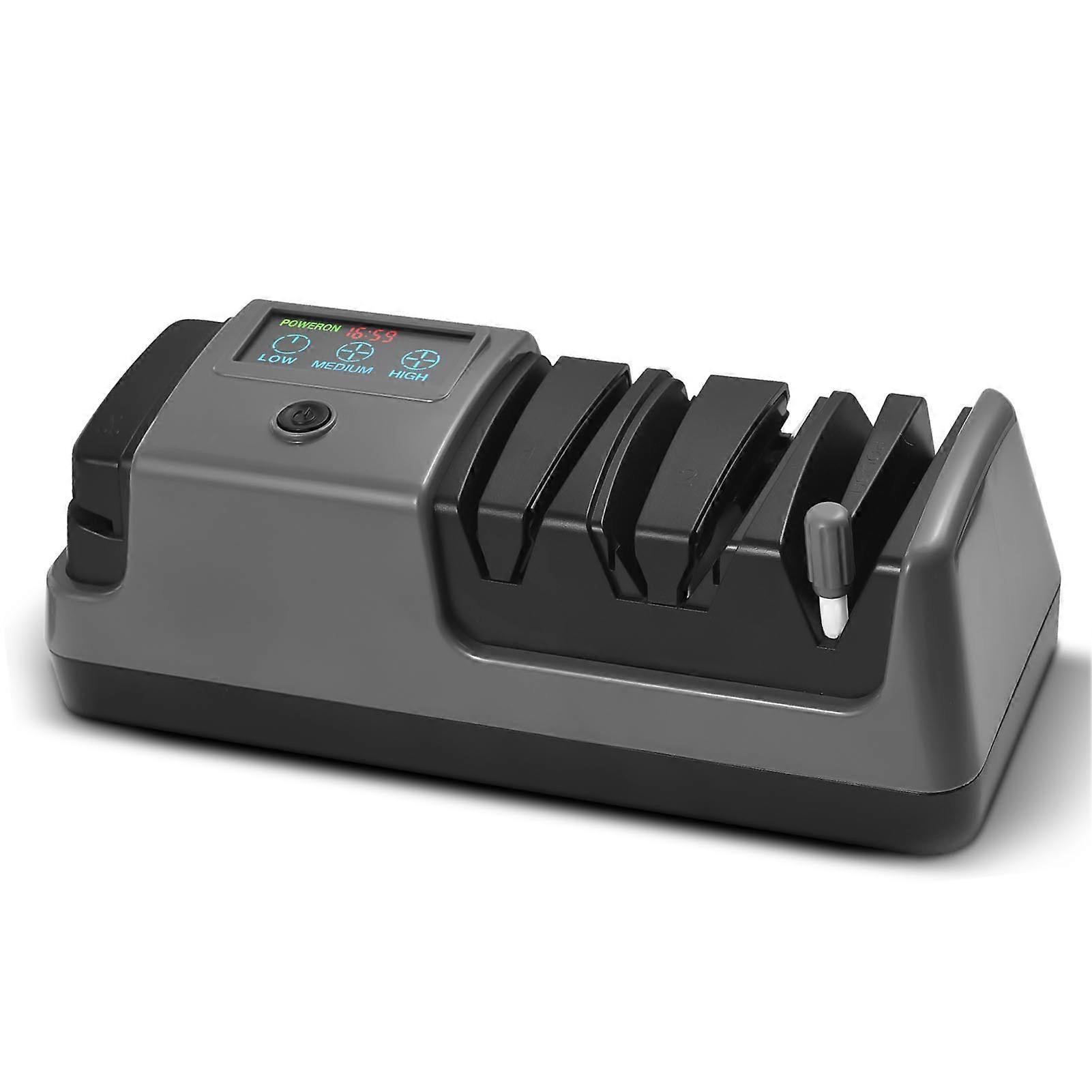 Multifunctional 3-Stage Electric Knife Sharpener Black 18W
