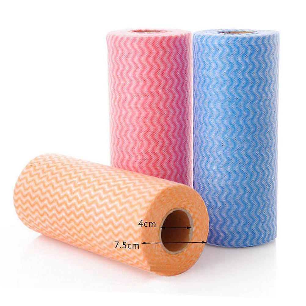 50Pcs Non-woven Kitchen Dish Towels Water Absorption Cleaning Cloth (Blue)