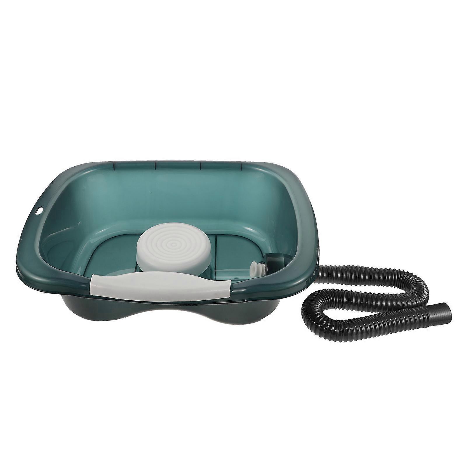 Lightweight Portable Hair Washing Basin with Drain Hose for Bedridden Patients, Seniors, and Disabled Individuals
