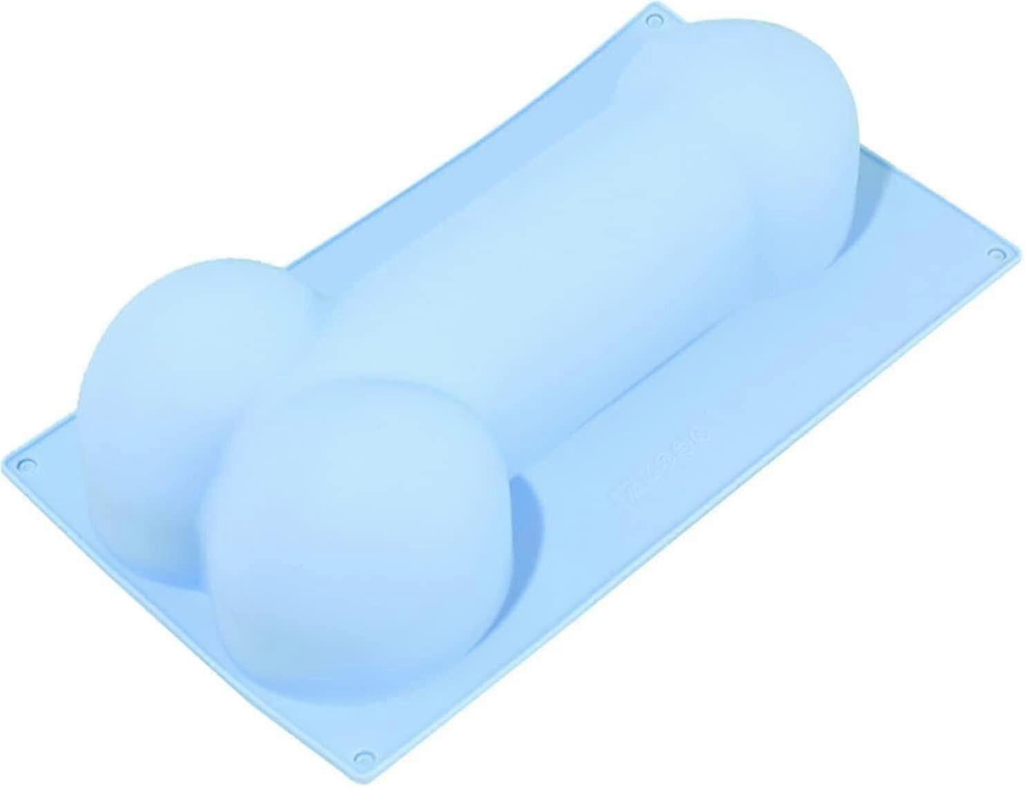 ケーキの装飾のための大人のノベルティ性器シリコーン型、キャンディーデザートフォンダンベーキングツール、1PCピンクグレーブルー