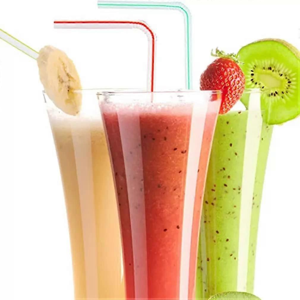 Reusable Straws  Suitable for Various Drinks Plastic Drinking Straws 300PCS Colourful Straws  Flexible Drinking Straw Set