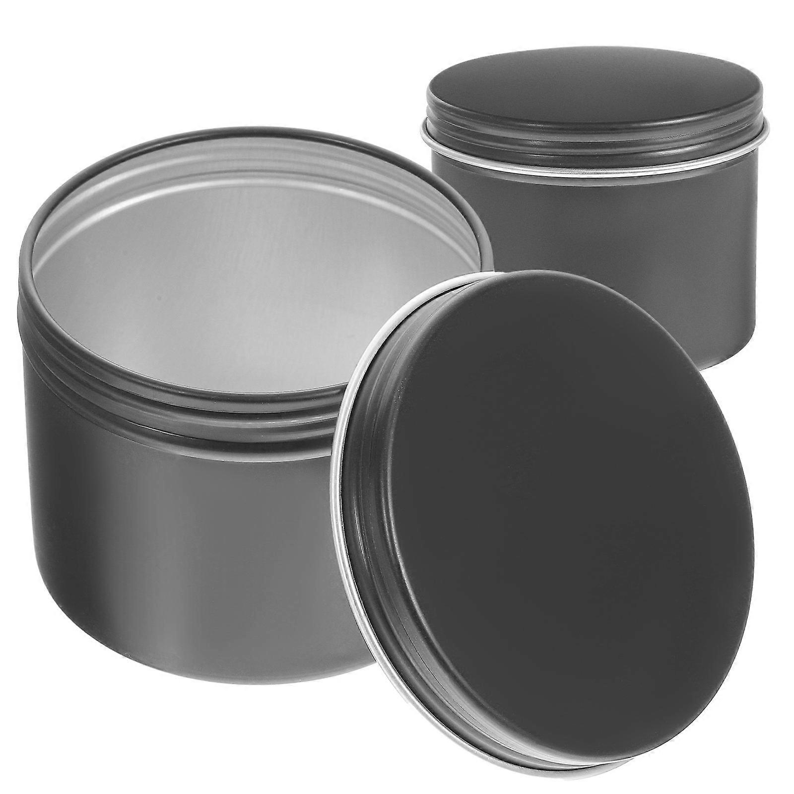 4pcs Refillable Aluminum Round Boxes for DIY Candles, Tea, Makeup Storage – Lightweight & Reusable Containers for Special Occasions