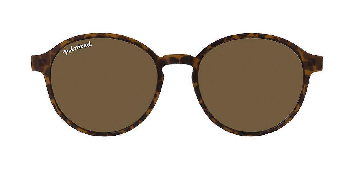 Clip on Round Matte Tortoise SmartBuy Collection Verge Clip-On Only Polarized CLIP-TRC-190A-2 Fashion Unisex Sunglasses