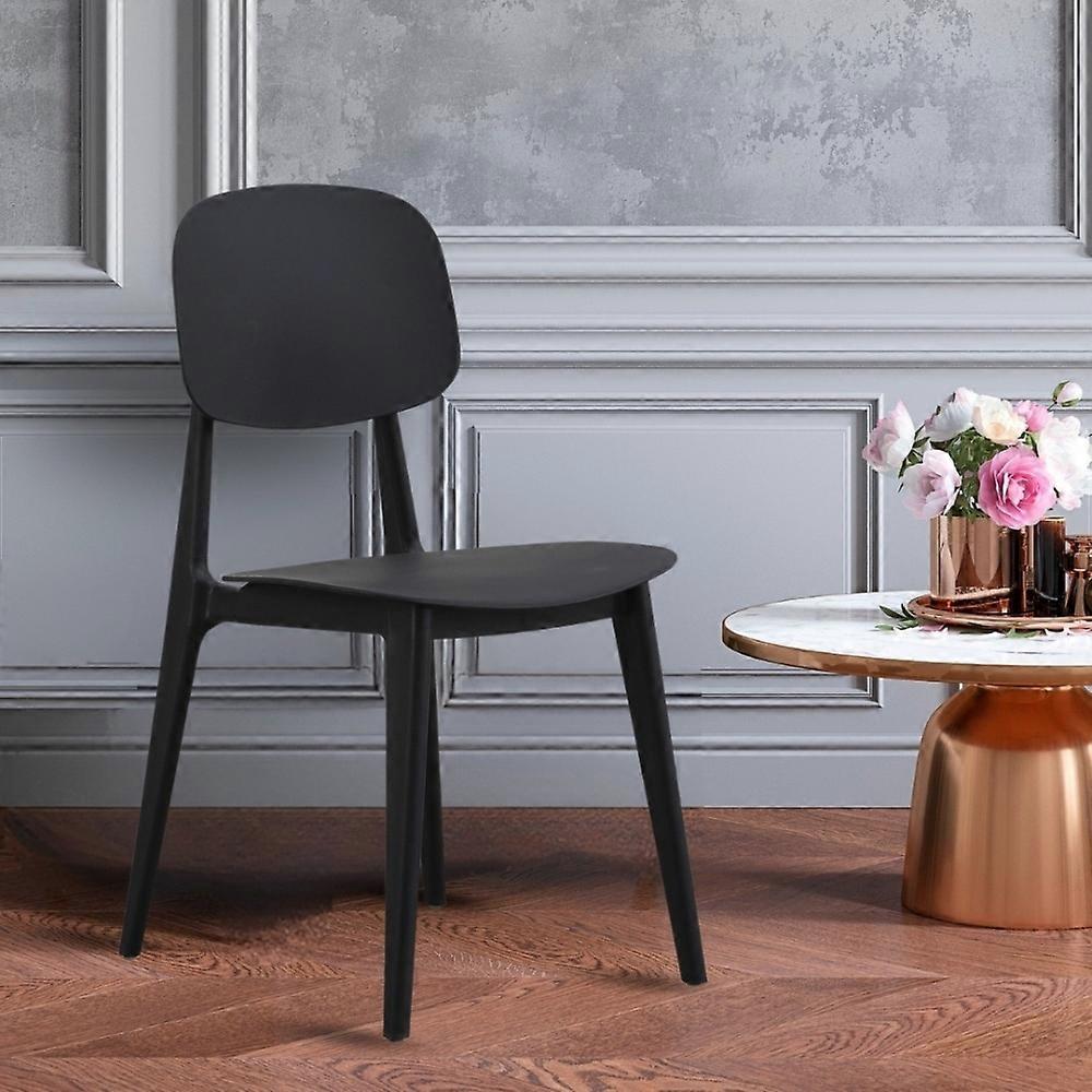 Fusion Living Oslo Black Plastic Dining Chair
