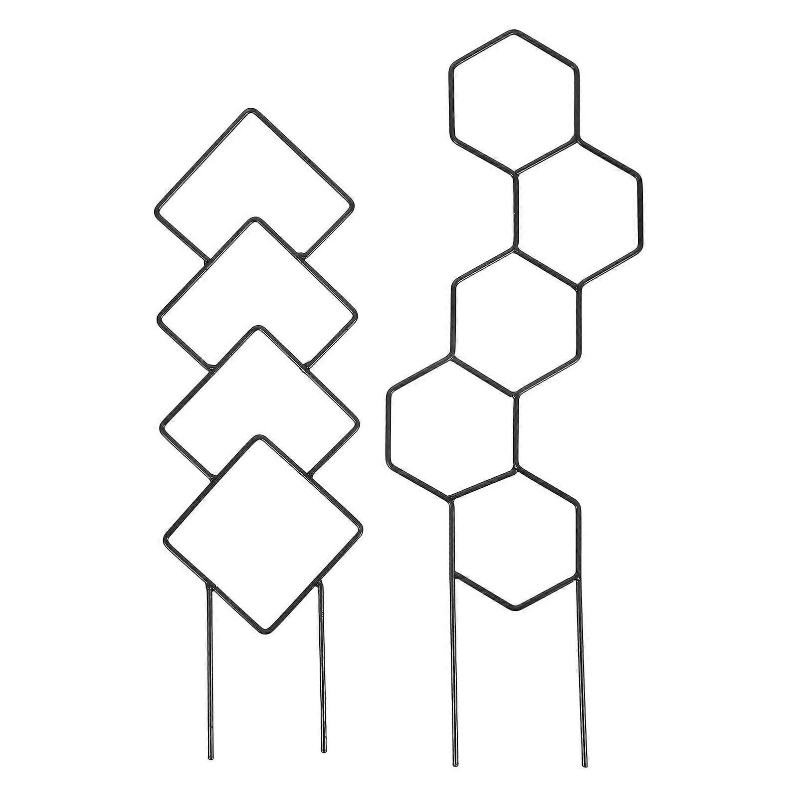 DIY Chain Trellis for Climbing Plants Metal Trellis Wall Trellis Hexagonal Shape Iron Material 37.00X12.00X0.40CM Vine Climbing Support 2Pcs