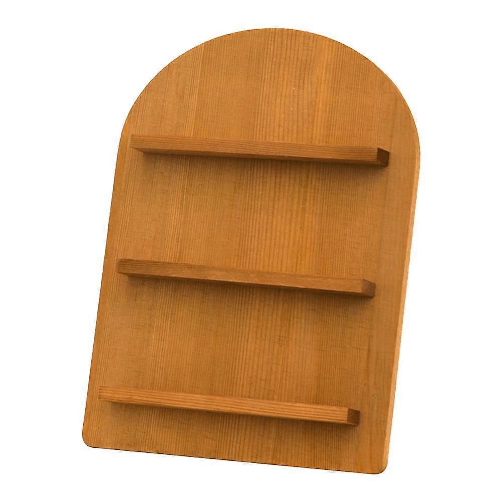 Multi-Function Cupcake Stand Wooden Snack Display Stand Certified Event Planners Light Brown 29x22cm 1Pcs