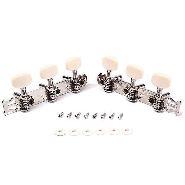 Acoustic Guitar Tuner Pegs Classic Machine Heads with Buttons, Standard Spacing, Replacement for Guitars