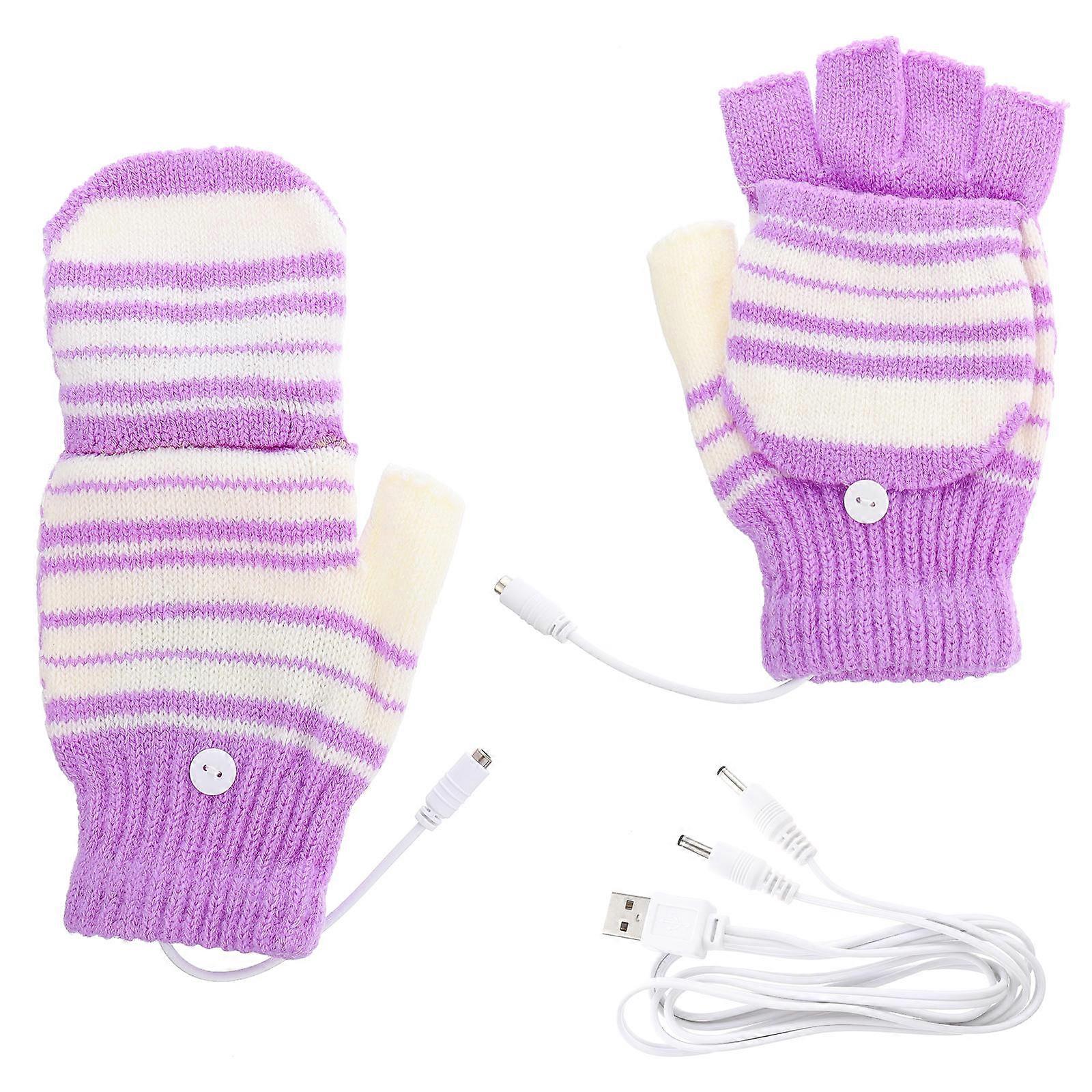Usb Heated Mitten Unisex Gloves Skiing Cycling Running 5V Voltage Pet Heating Material 1 Pair