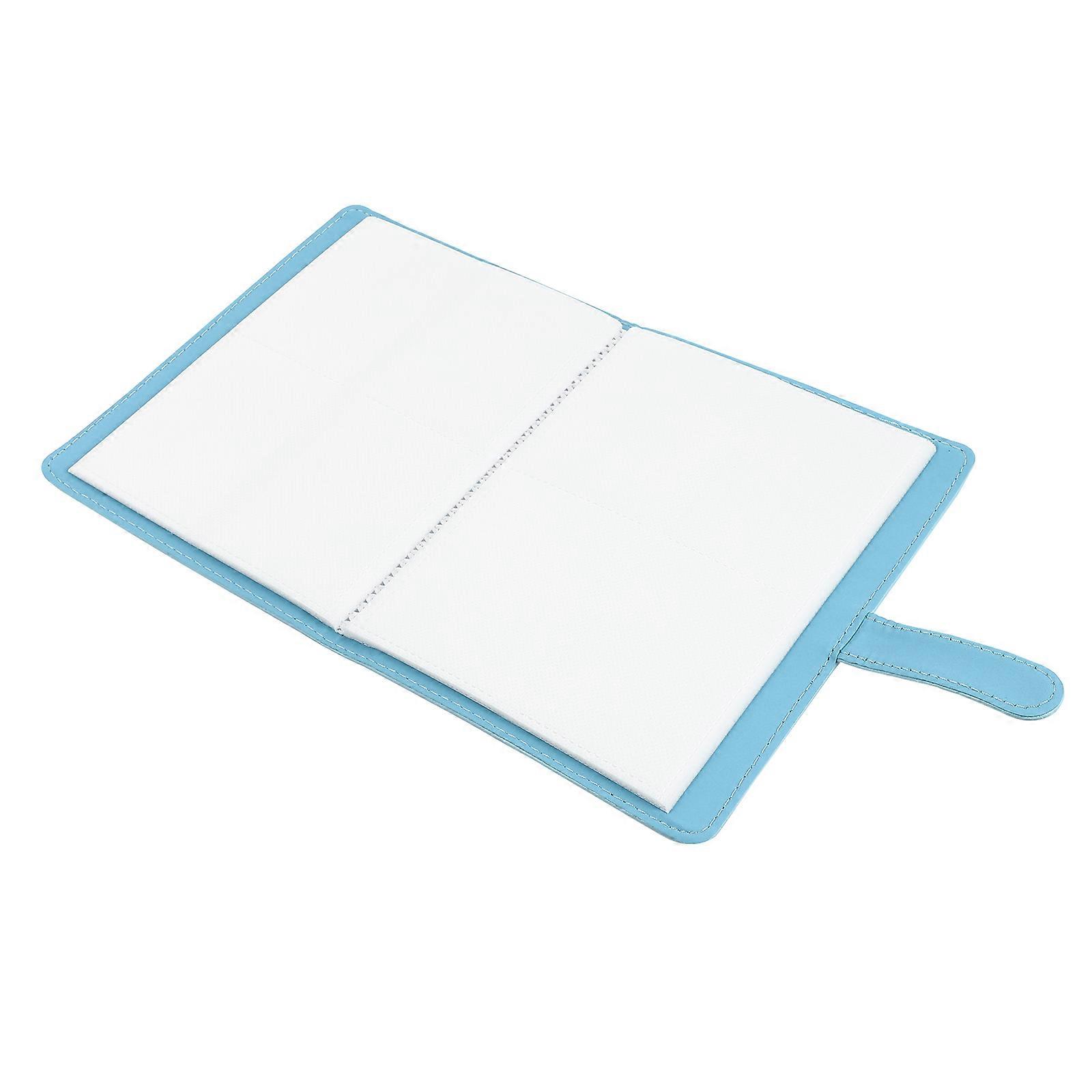 Blue Photo Album with Protective Cover for 128 Photos in PU and Non-woven Material