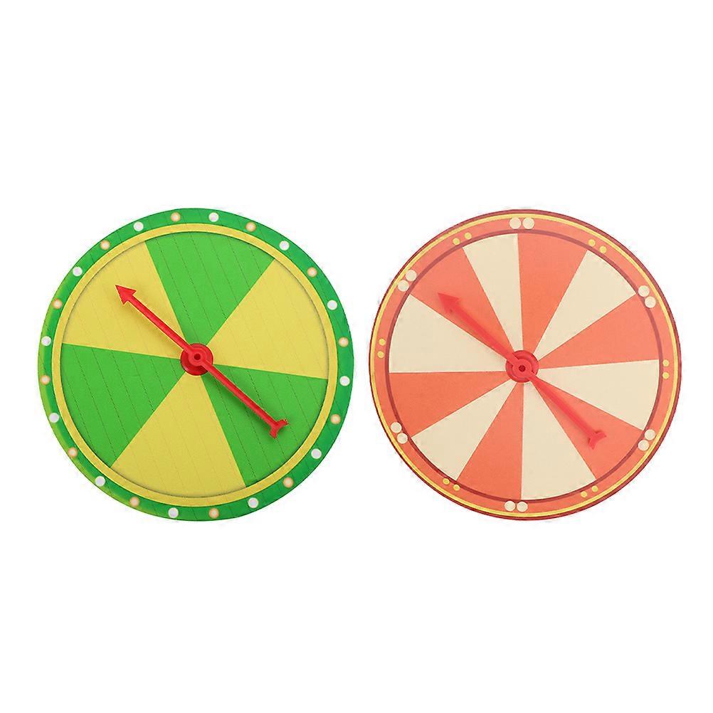 Game Prize Kid Wheel Turntable Party Games Props Green 7.86X7.86X0.39in Teaching Tool 2Pcs