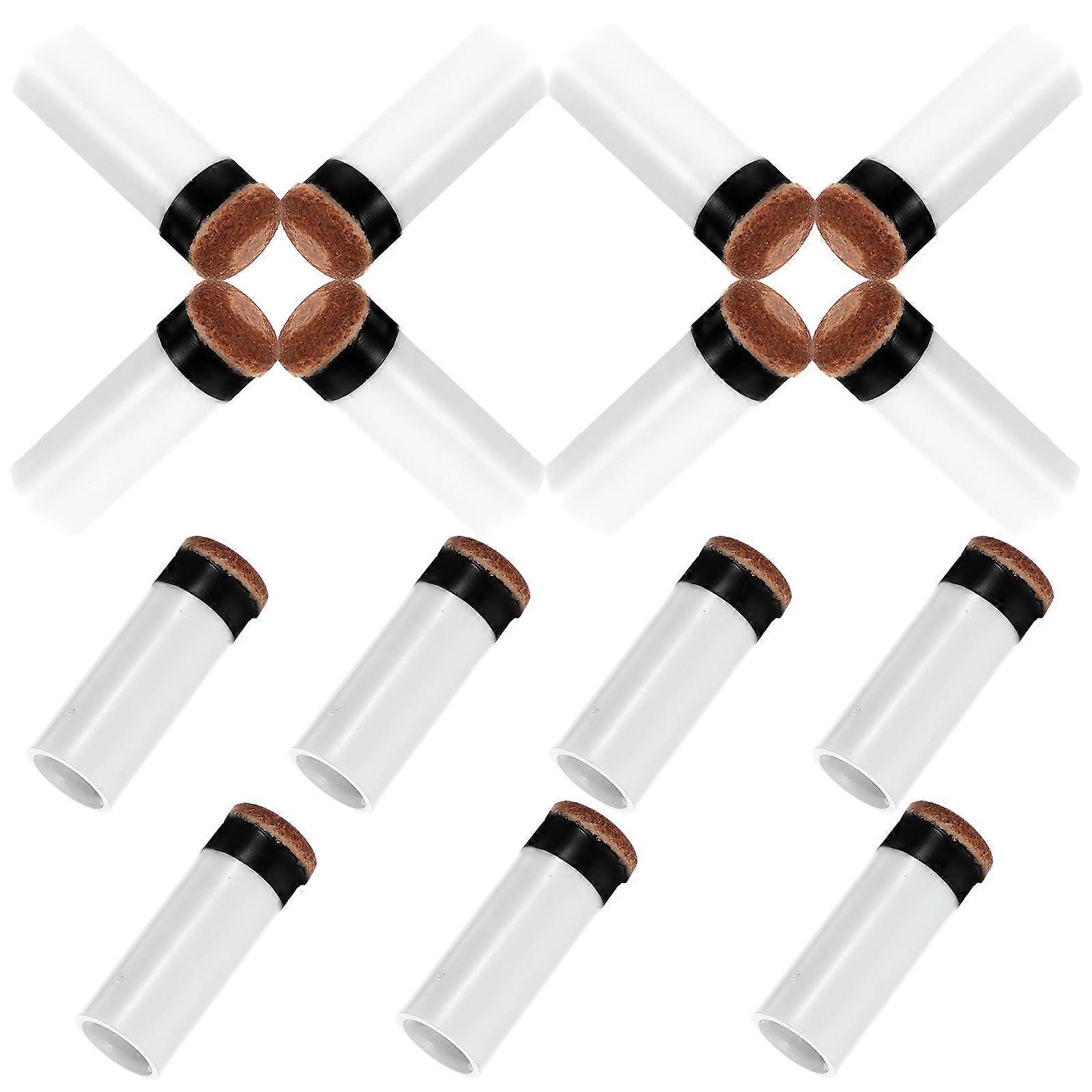 Replacement Cue Tips Billiard Pool Cues Tips Daily Use 3.5x1.2cm Plastic Material Protects Handle 15Pcs