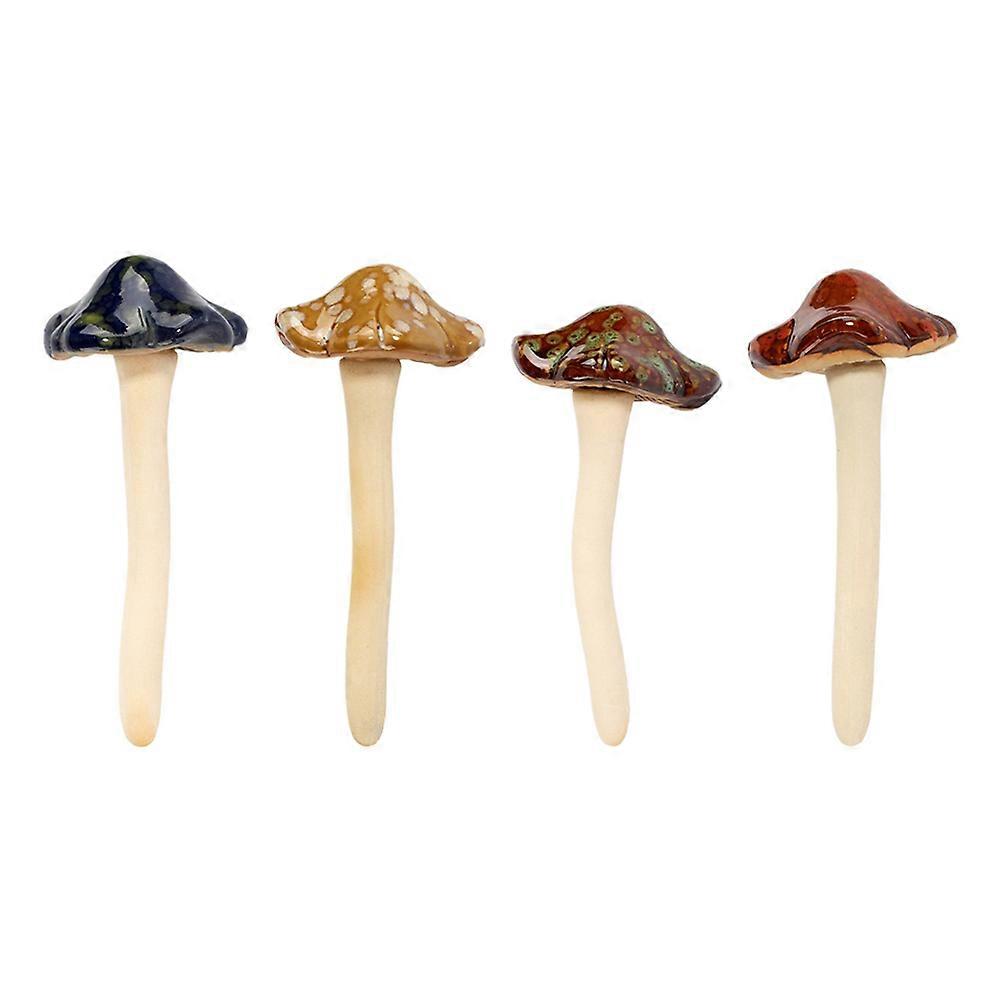 Decorative Mushroom Flowerpot Insert Garden Enthusiasts Assorted Color 4Pcs