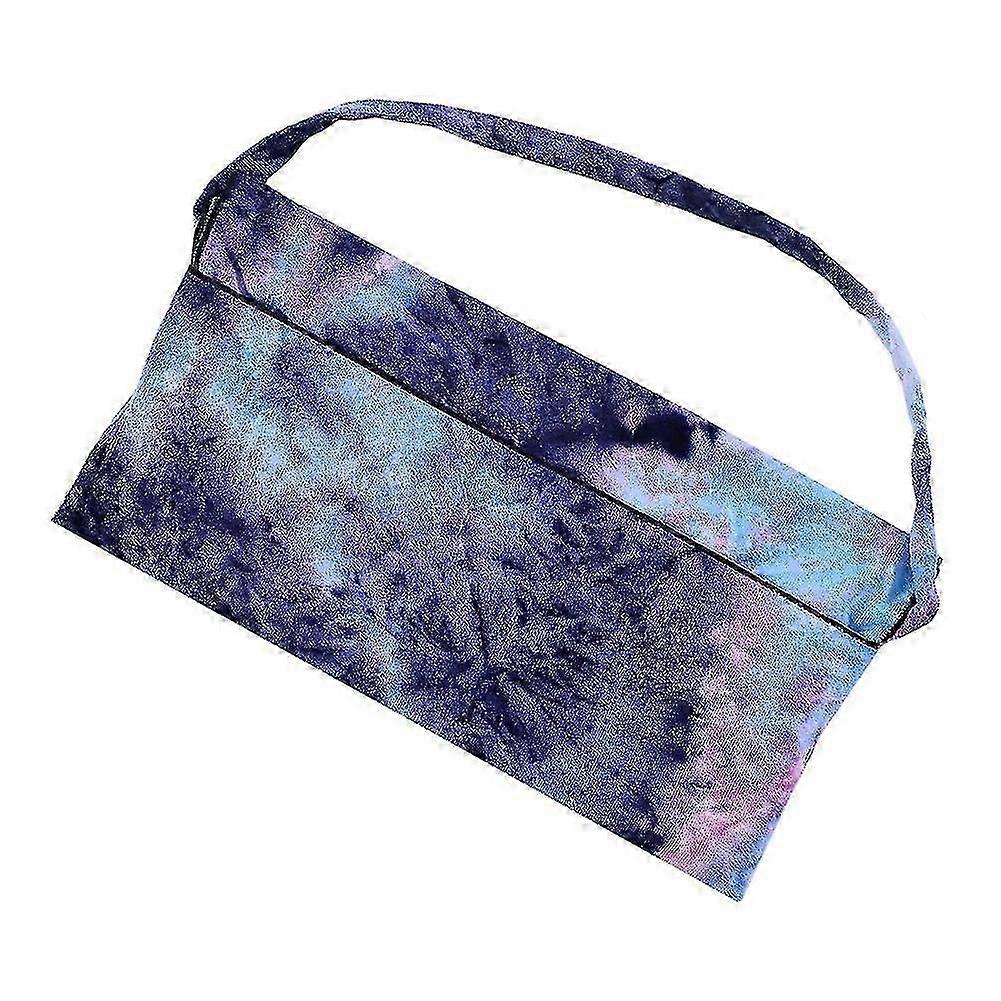 タイダイビーチタオルリクライニングカバーサイド収納ポケット付きリクライニングカバー(ブルー) - ya01