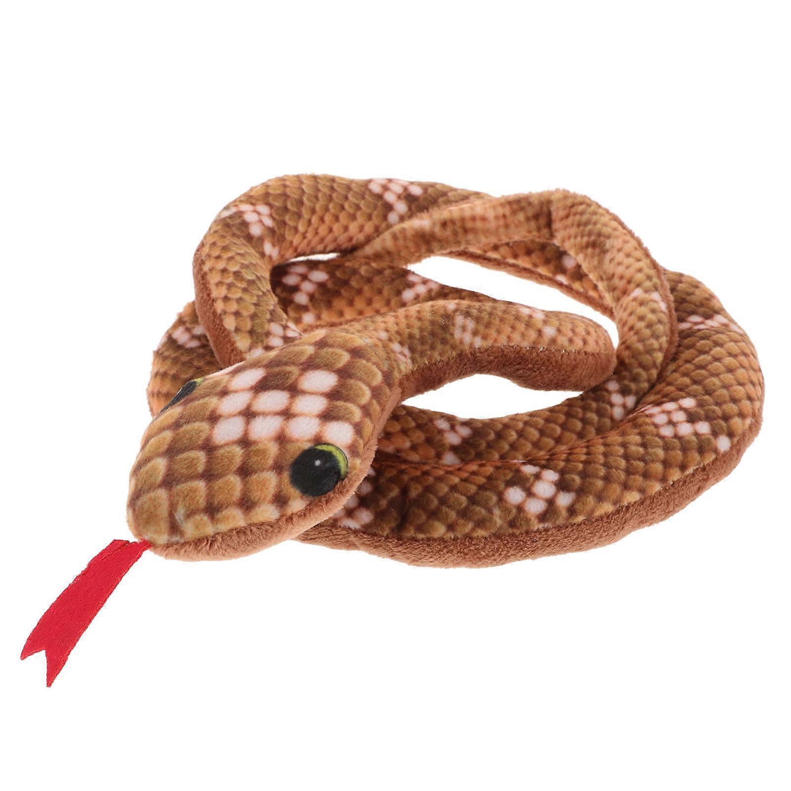 Snake Toy Cat Snake Toy Interactive Pet Supply Brown 18.00X16.00X6.00CM Entertainment Plush 1Pack