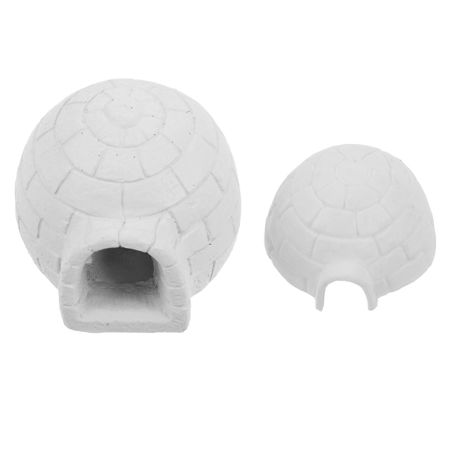 Mini Ice House Model DIY Arctic Decoration with Detailed Tiny Igloo Figurines for Micro Landscape Snow Scene, Portable Winter Home Ornament for