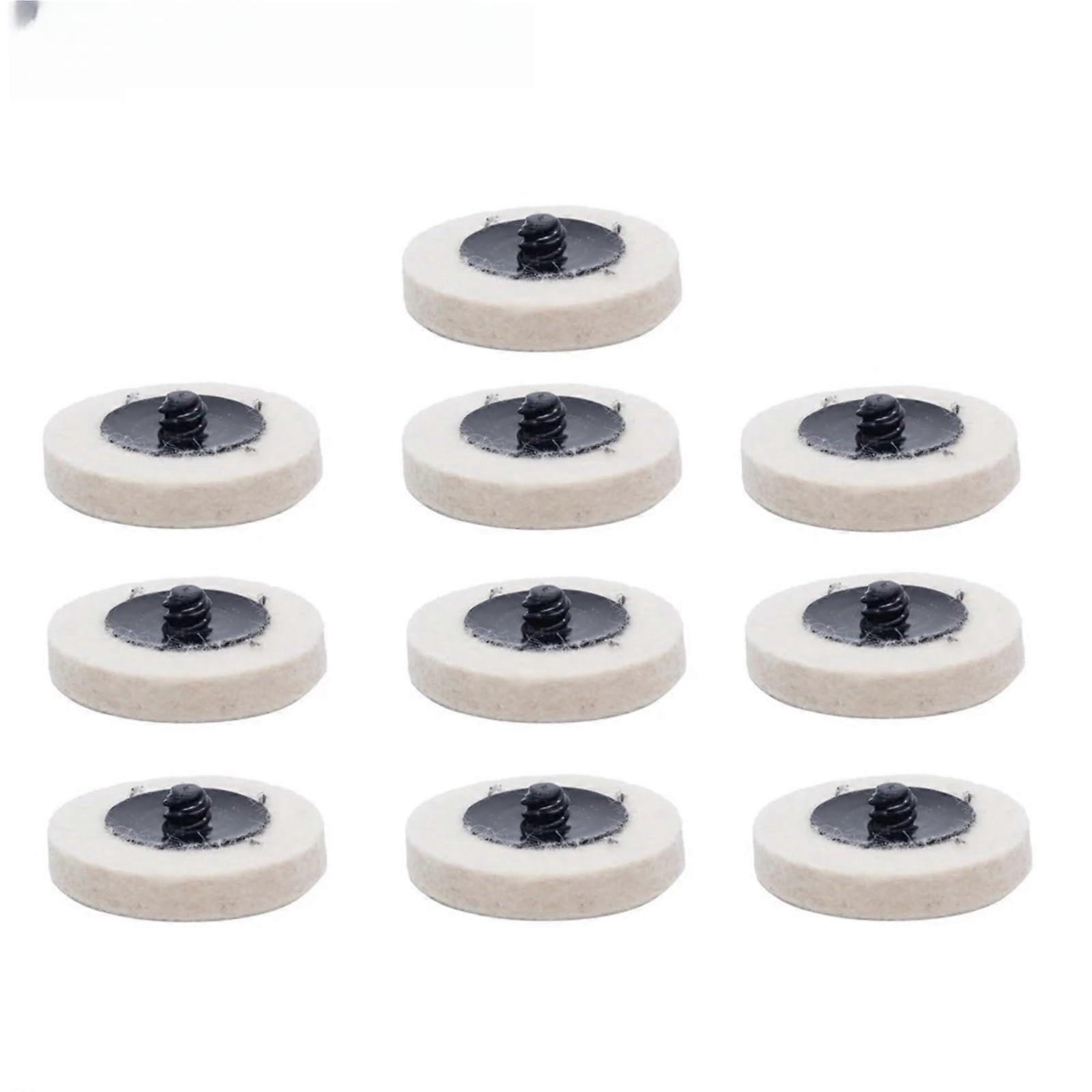 Wool Felt Polishing Discs 50 Millimeter (2 Inch) Compressed Wool Felt Buffing Pads, 10 Pcs